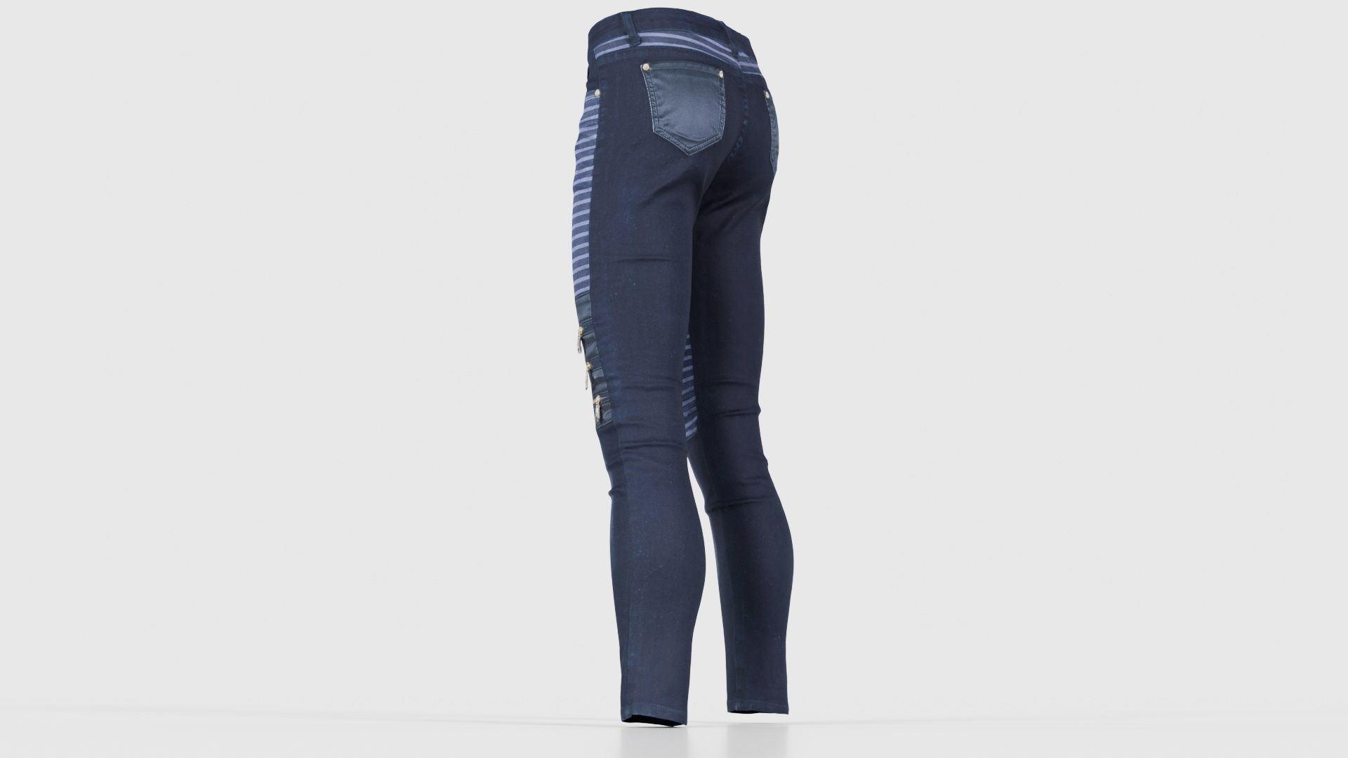 Black Pants Low-poly 3D model_23
