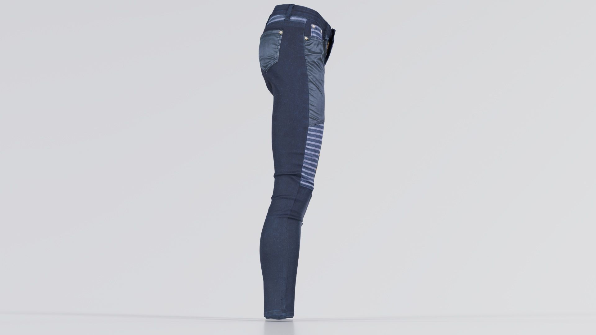 Black Pants Low-poly 3D model_3