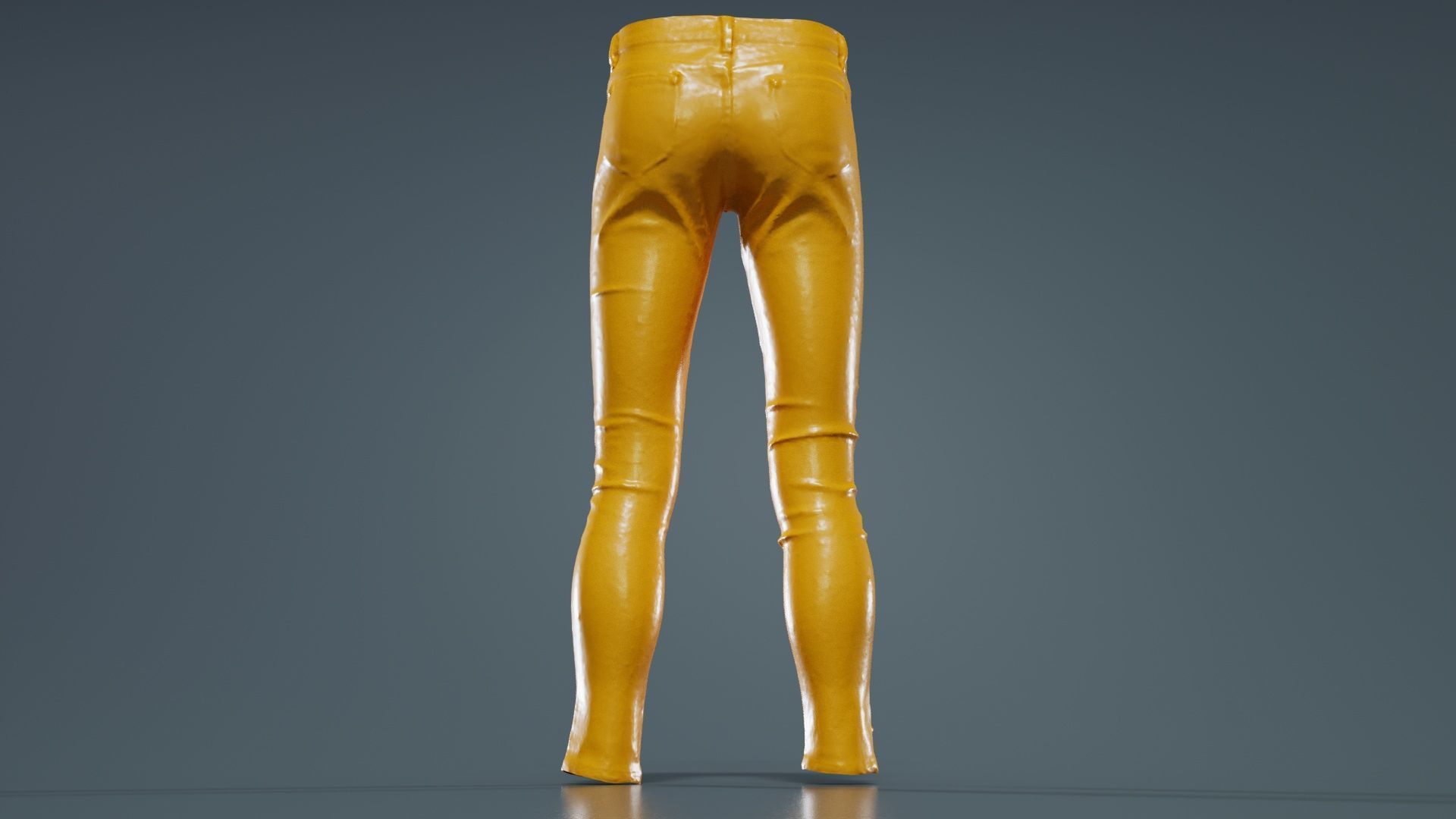 Black Pants Low-poly 3D model_13