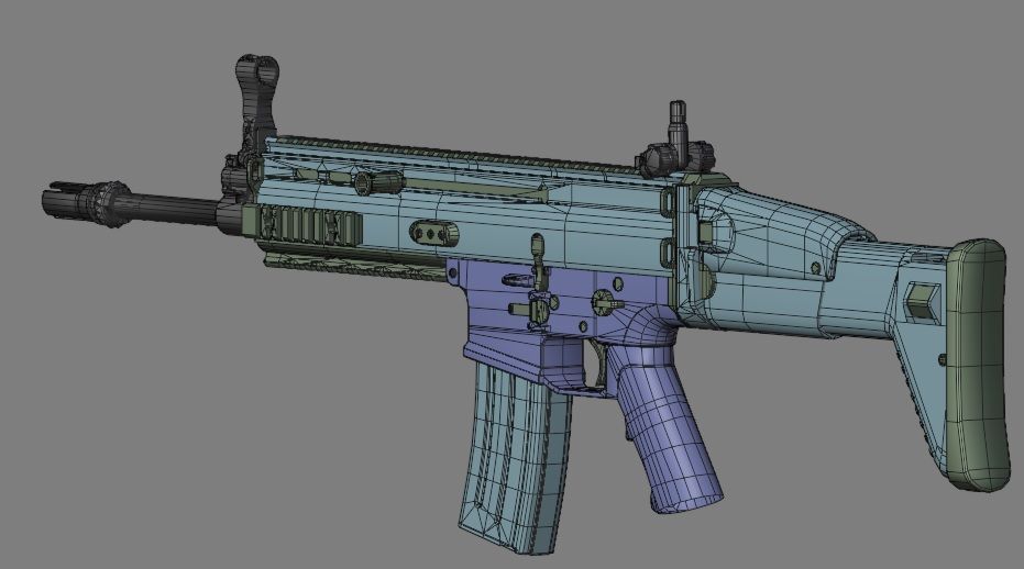 FN Scar L 3D model_4