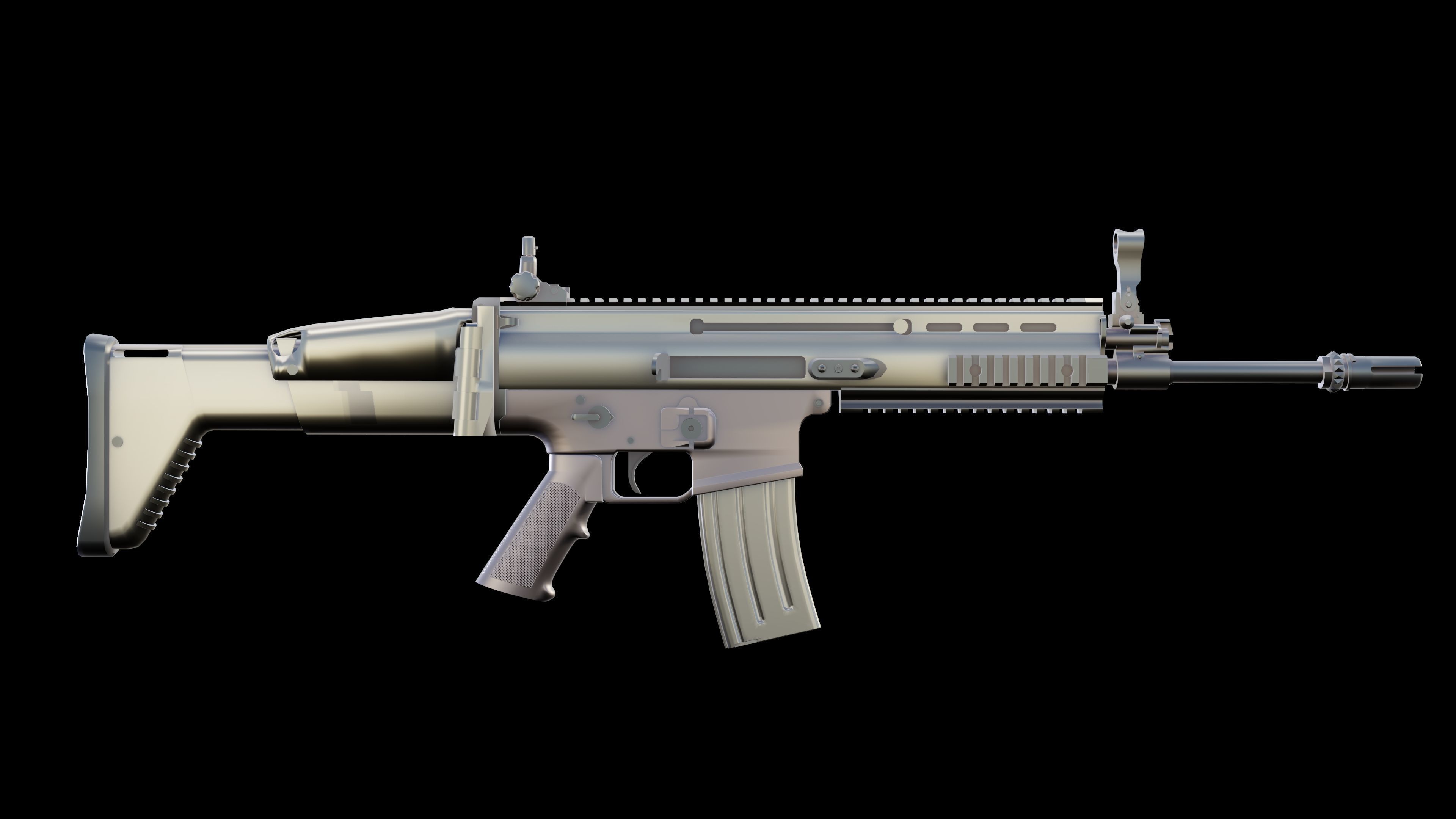 FN Scar L 3D model_1