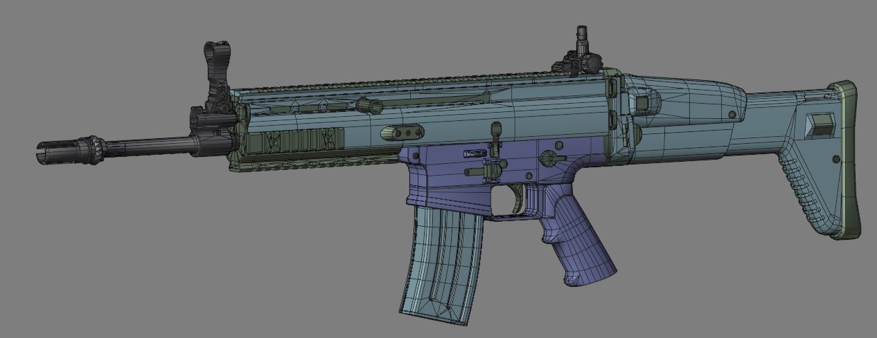 FN Scar L 3D model_5