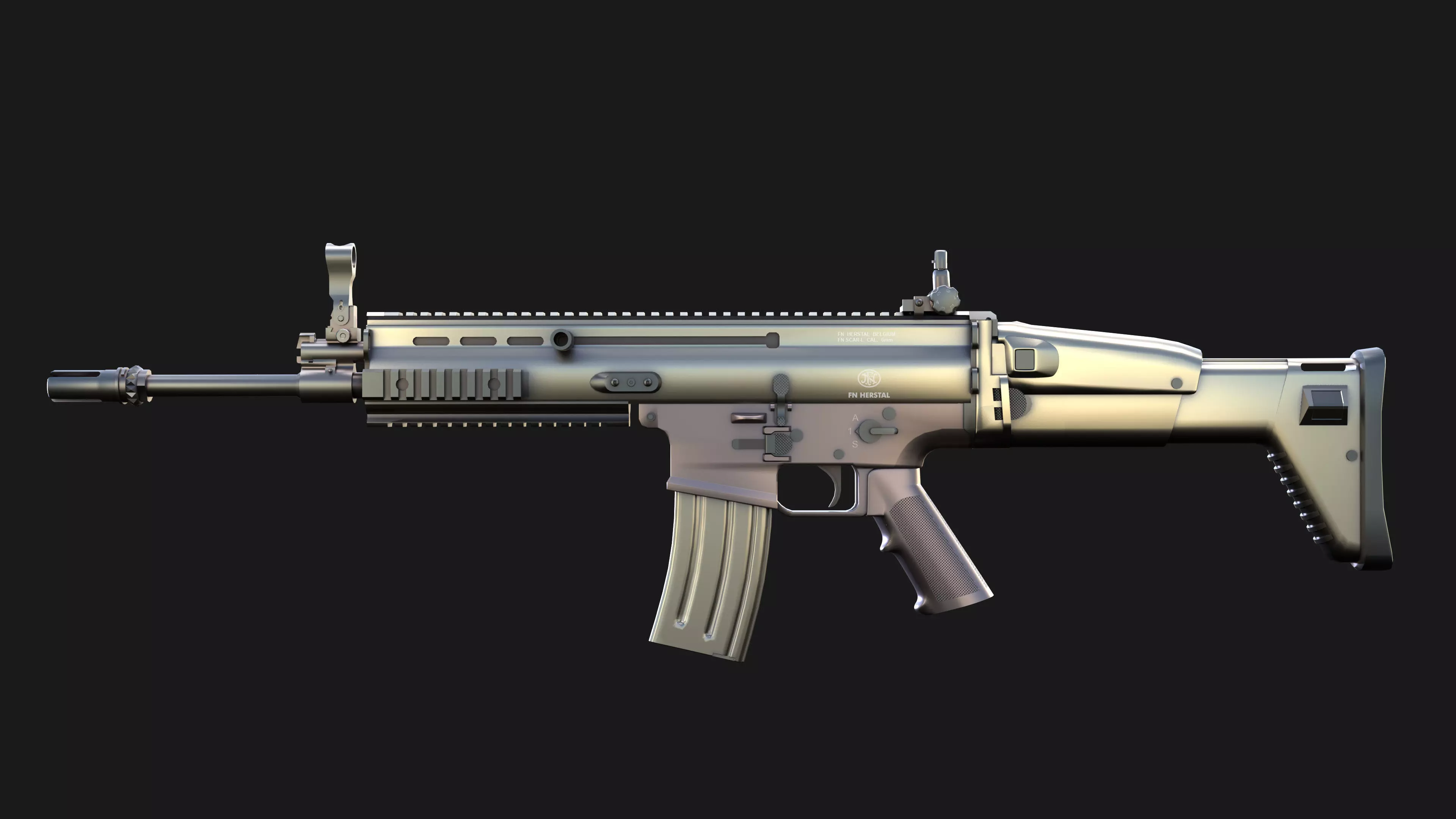 FN Scar L 3D model_0