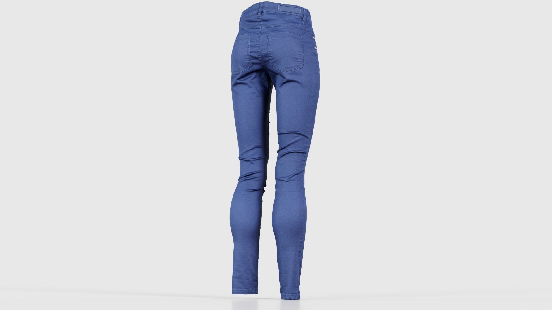Blue Zipper Pants Trousers Low-poly 3D model_20