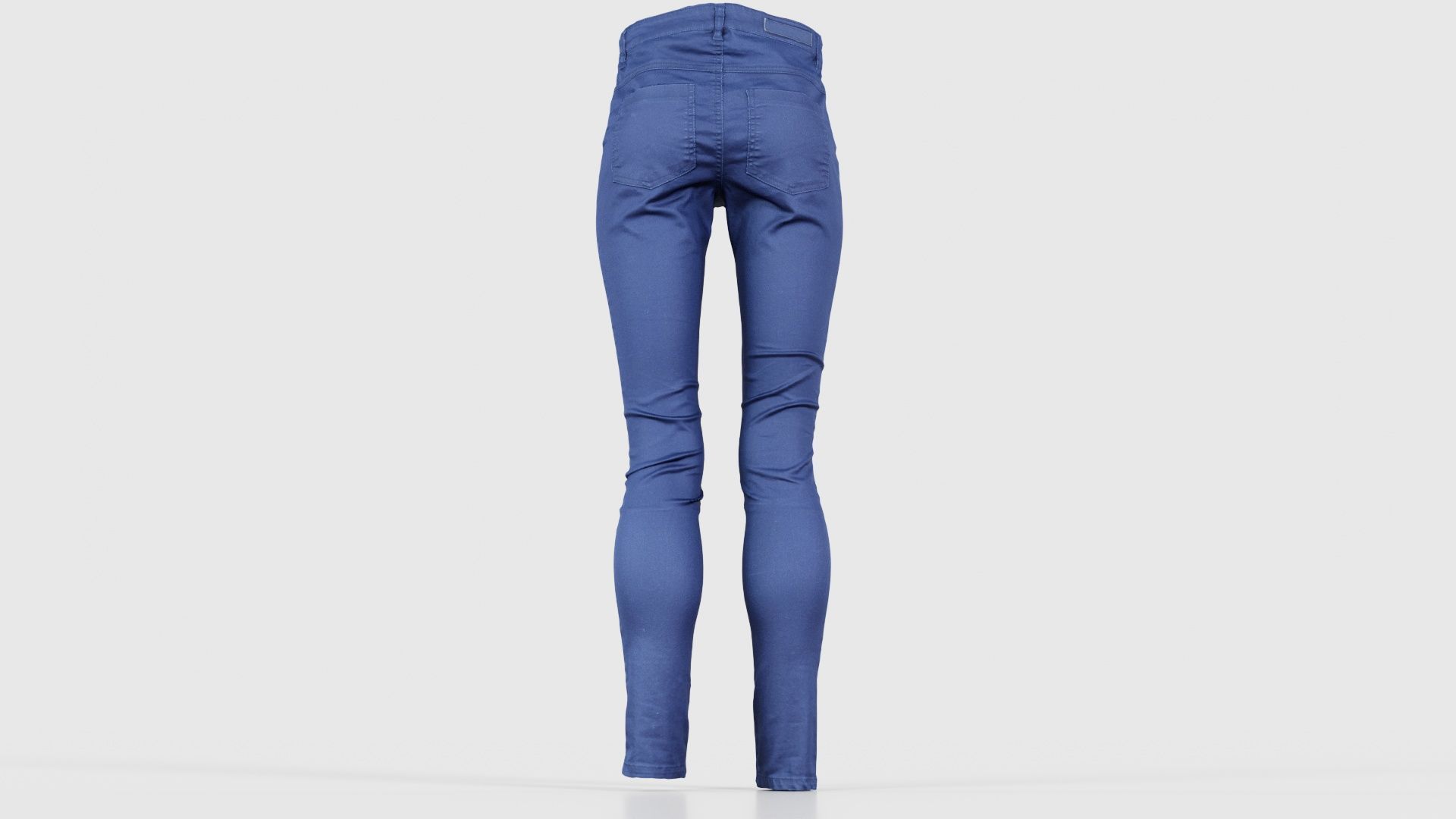 Blue Zipper Pants Trousers Low-poly 3D model_21
