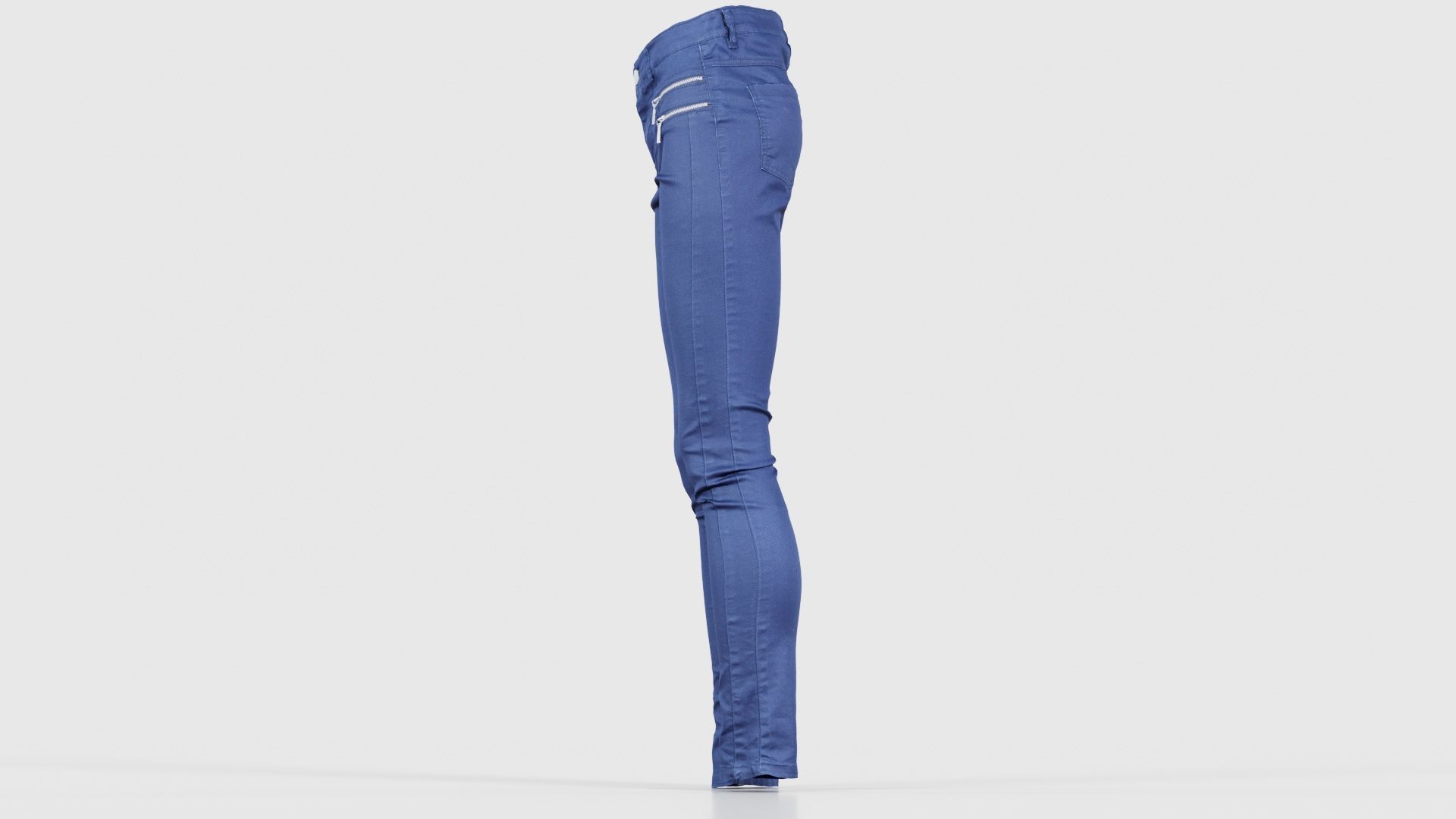 Blue Zipper Pants Trousers Low-poly 3D model_24