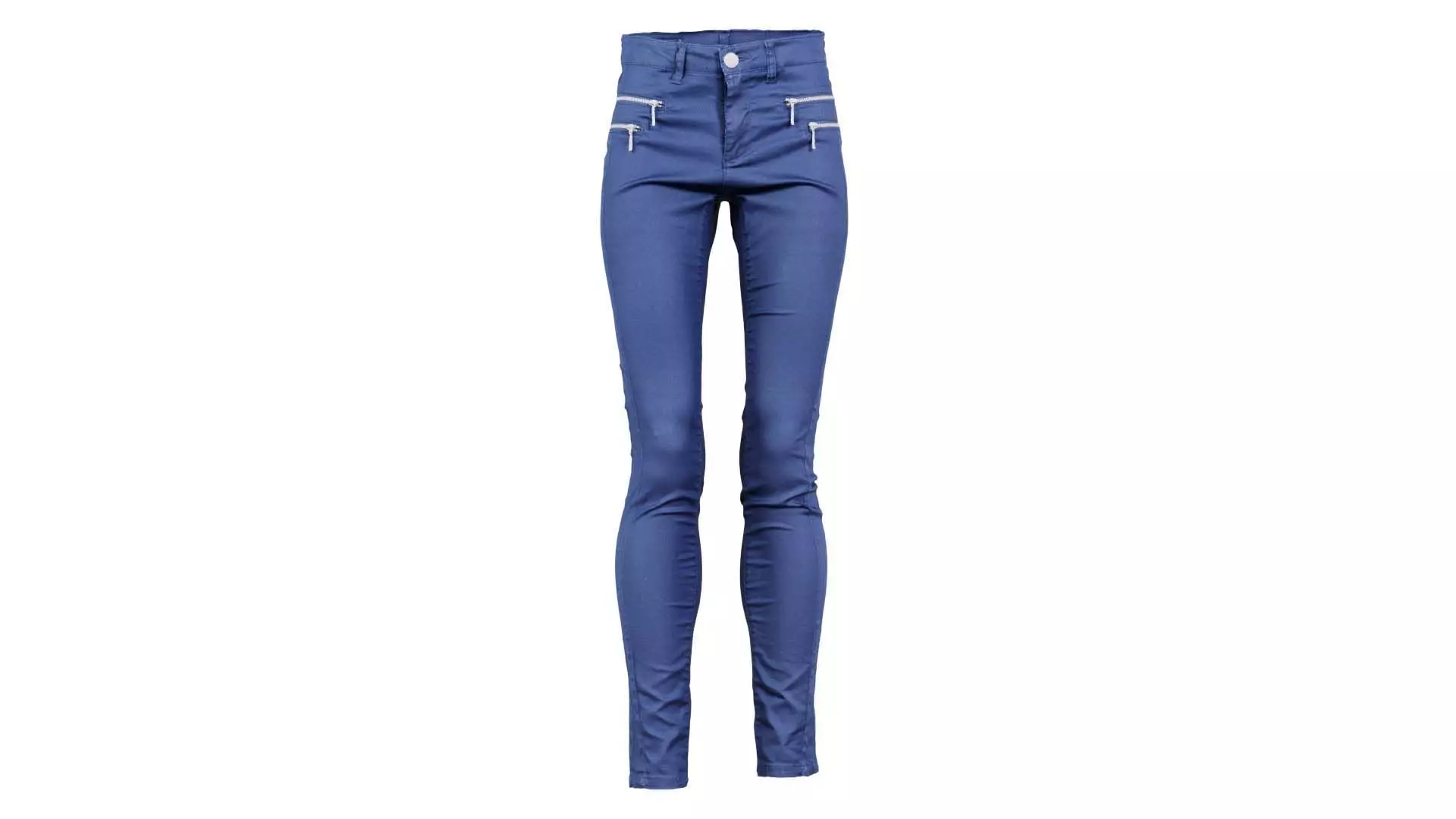 Blue Zipper Pants Trousers Low-poly 3D model_0