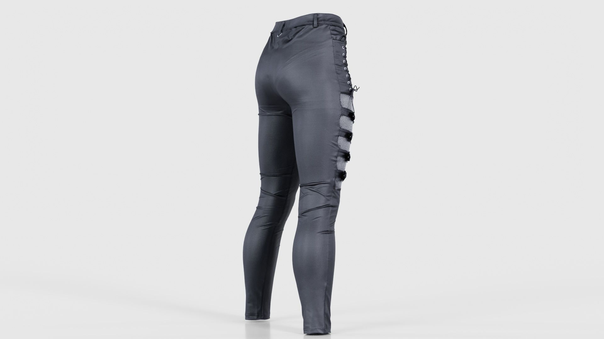Bows and Lace Vinyl Pants Low-poly 3D model_19