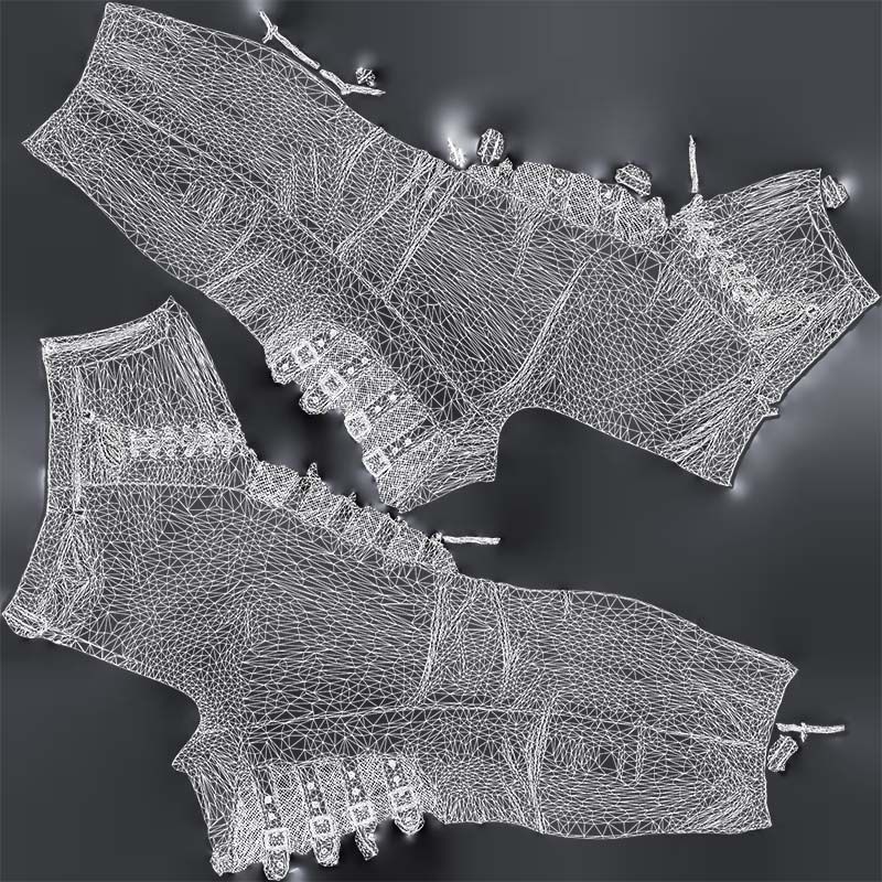 Bows and Lace Vinyl Pants Low-poly 3D model_14