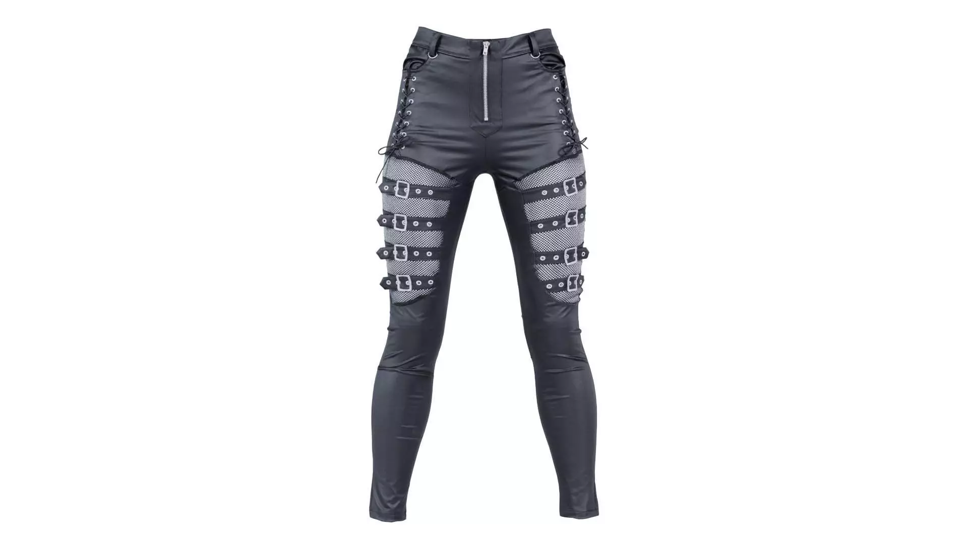 Bows and Lace Vinyl Pants Low-poly 3D model_0