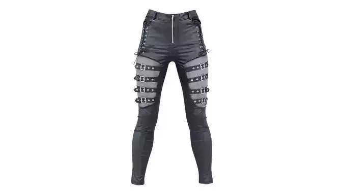 Bows and Lace Vinyl Pants Low-poly 3D model