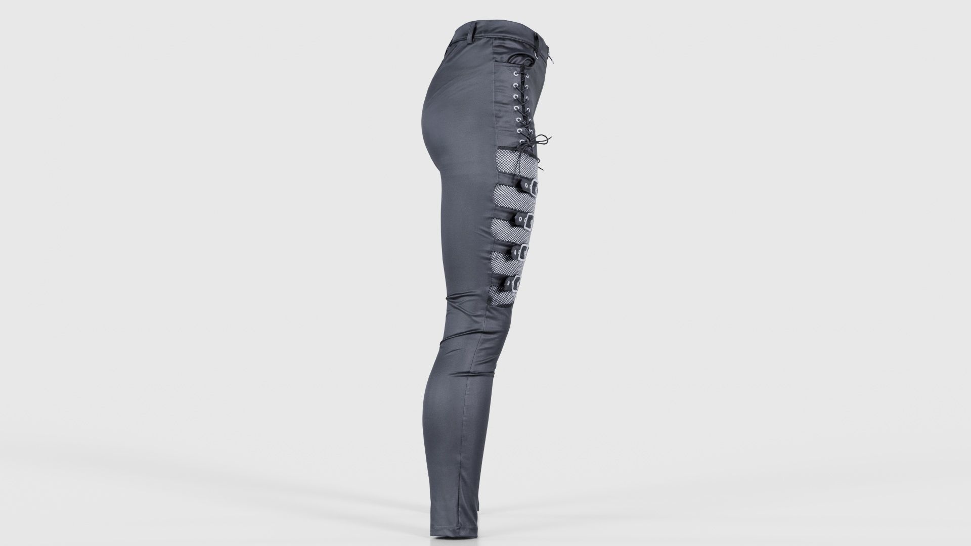 Bows and Lace Vinyl Pants Low-poly 3D model_18