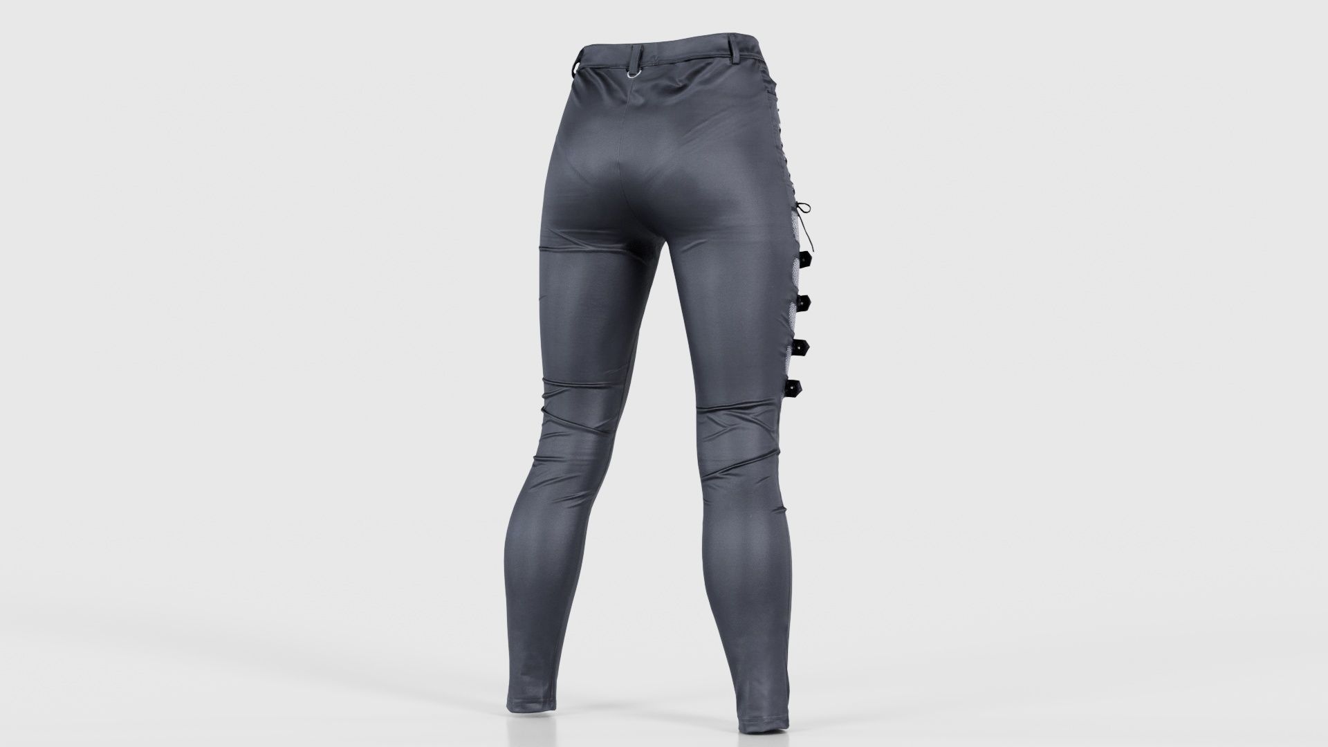 Bows and Lace Vinyl Pants Low-poly 3D model_20