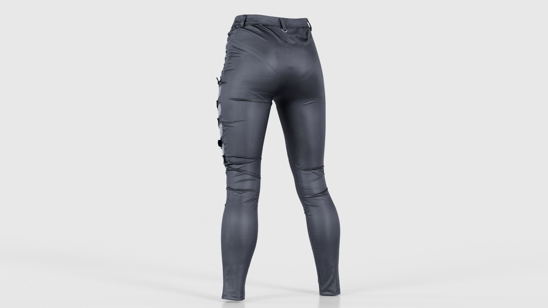 Bows and Lace Vinyl Pants Low-poly 3D model_22