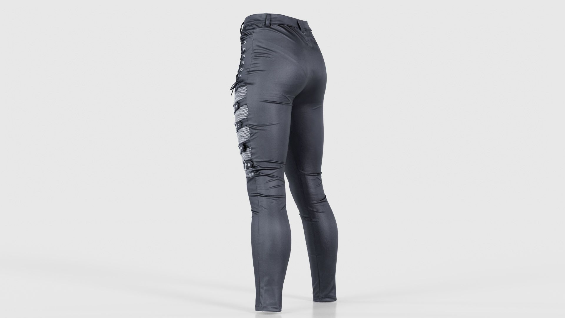 Bows and Lace Vinyl Pants Low-poly 3D model_23