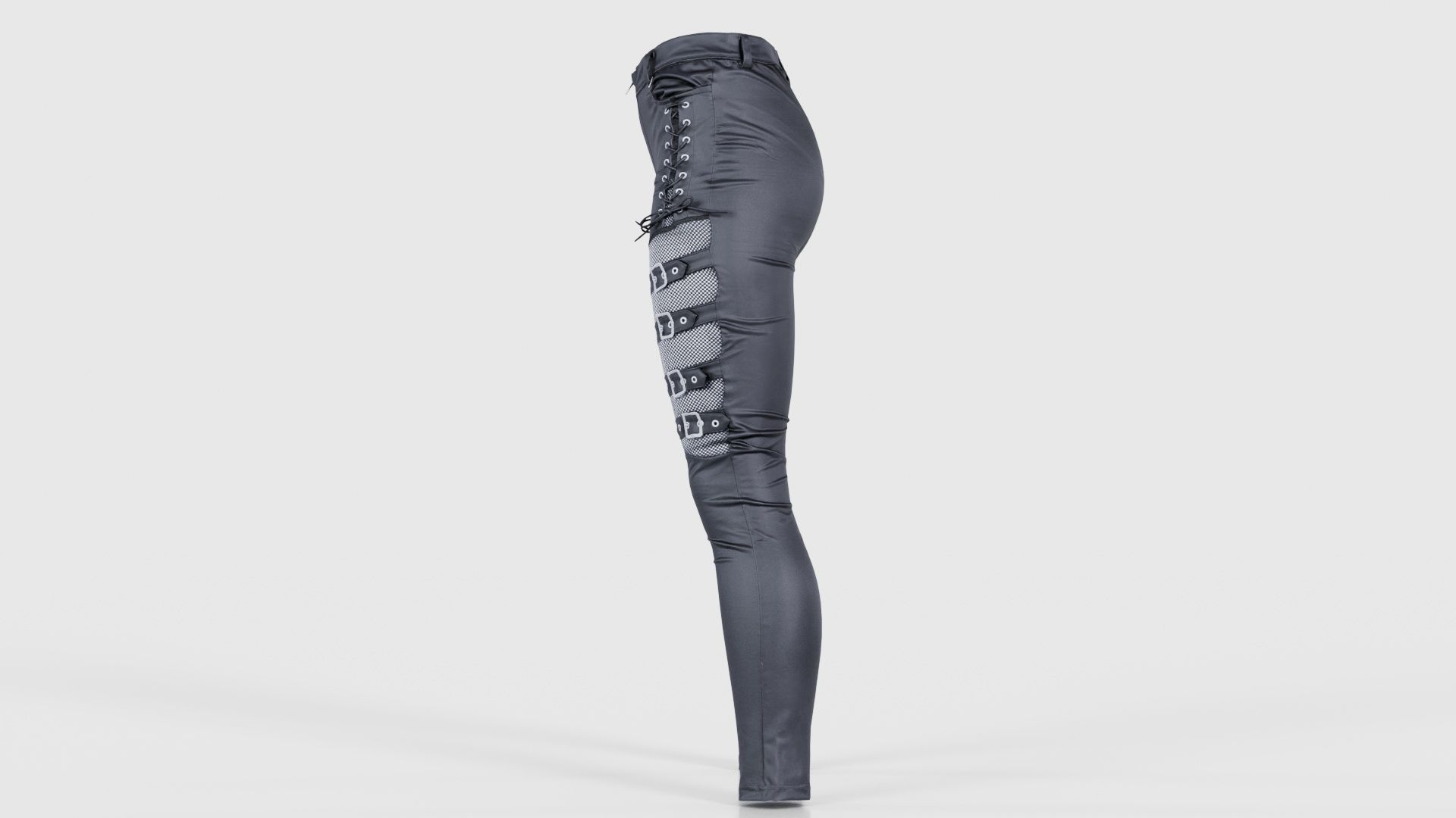 Bows and Lace Vinyl Pants Low-poly 3D model_24