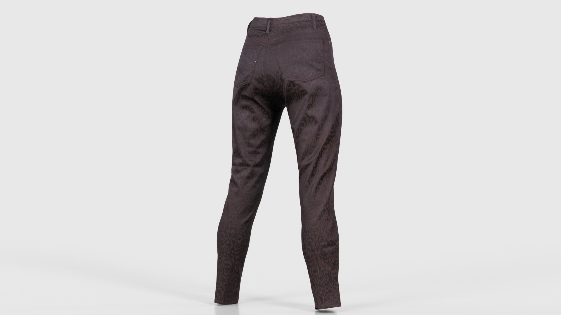 Brown Flower Pants Low-poly 3D model_20