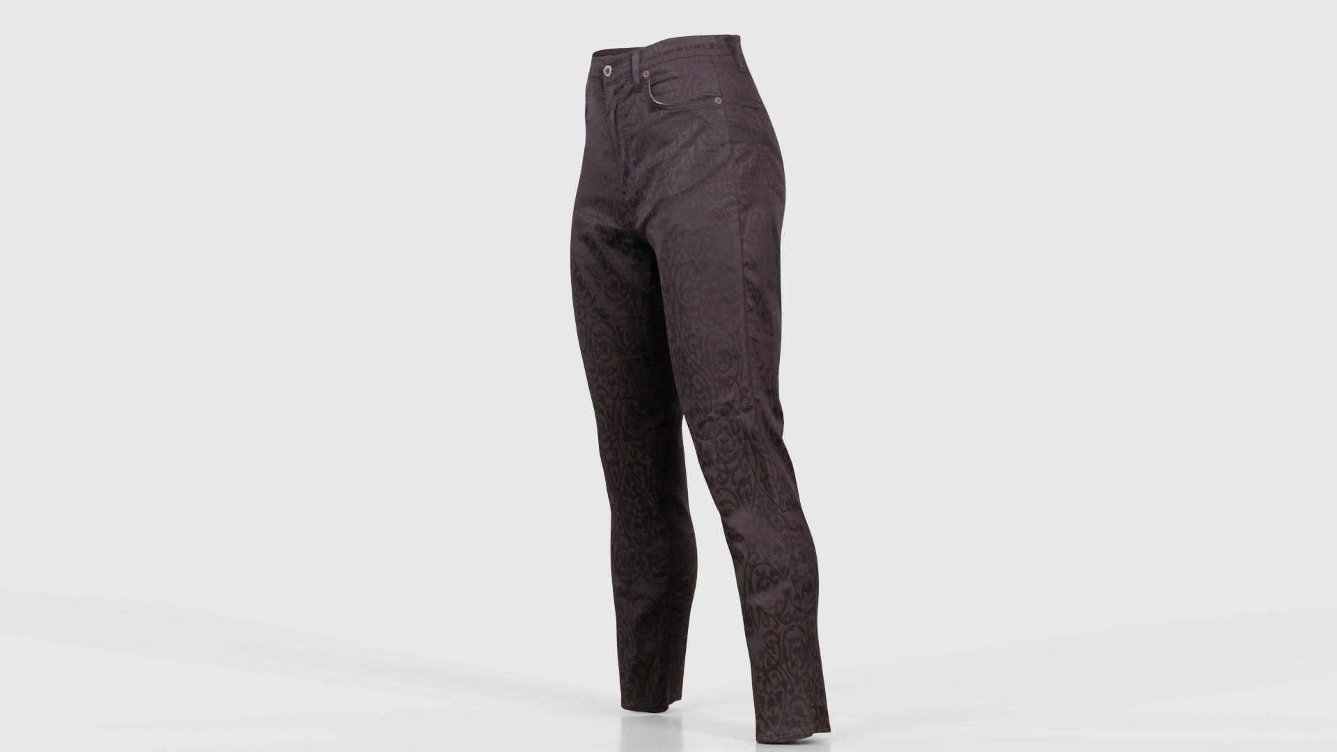 Brown Flower Pants Low-poly 3D model_25