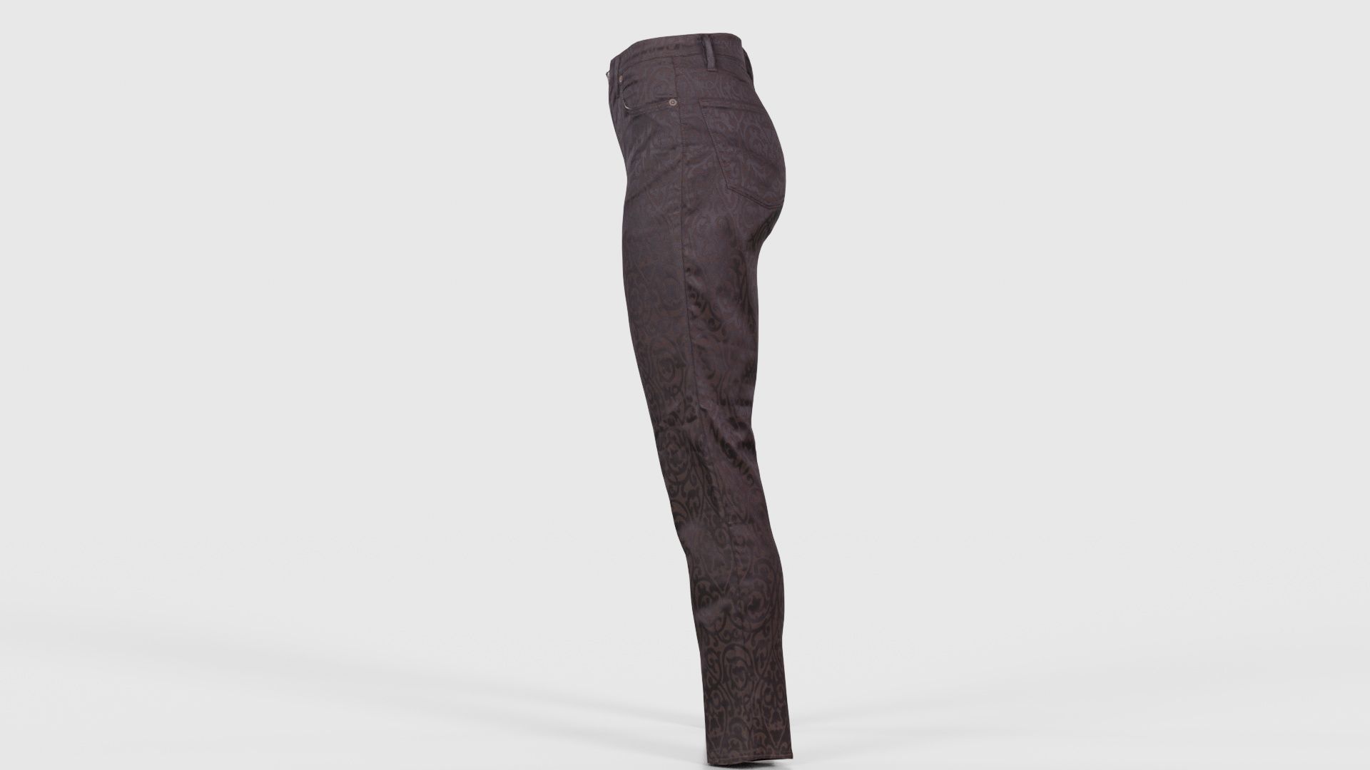 Brown Flower Pants Low-poly 3D model_24