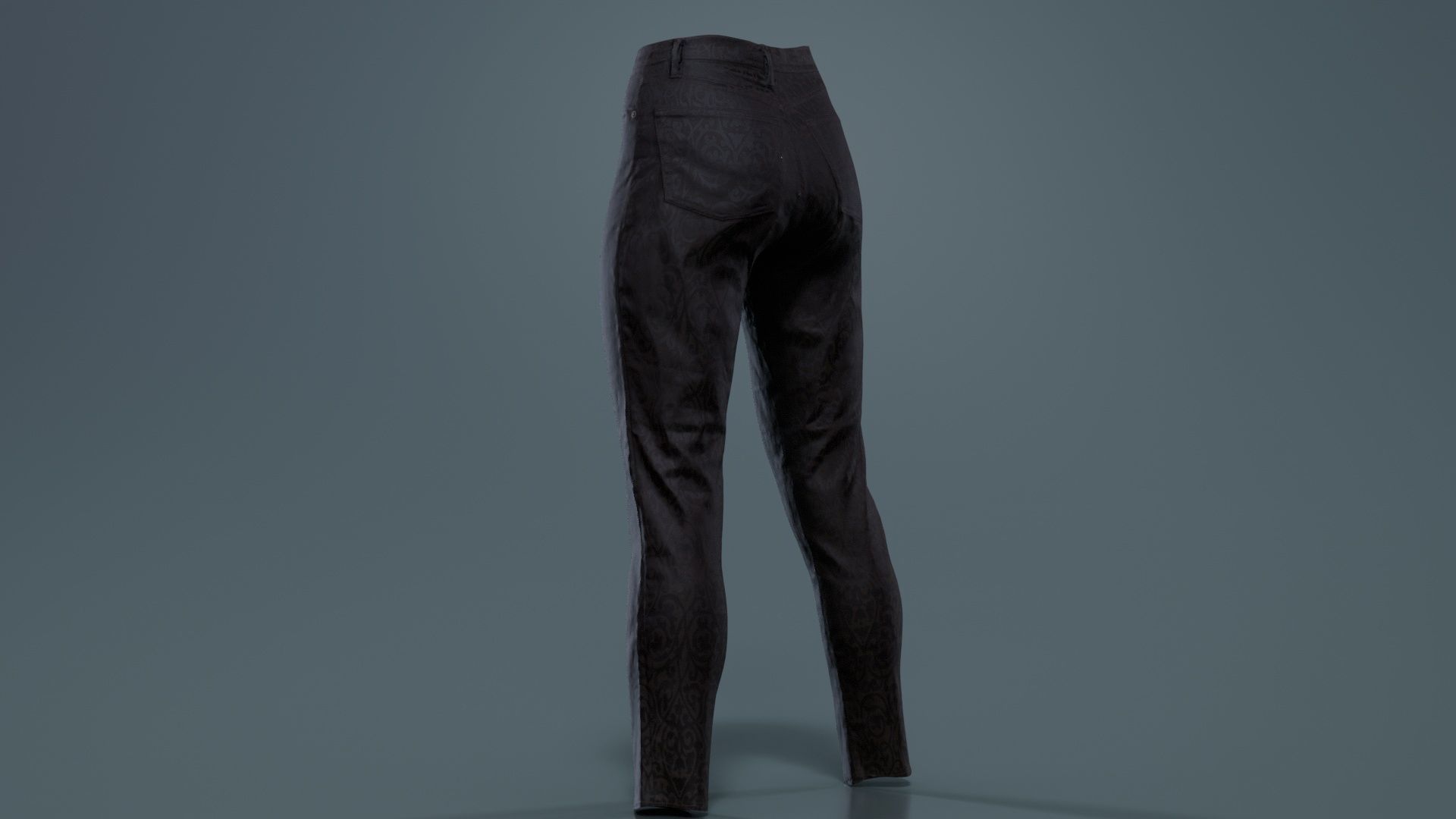 Brown Flower Pants Low-poly 3D model_5