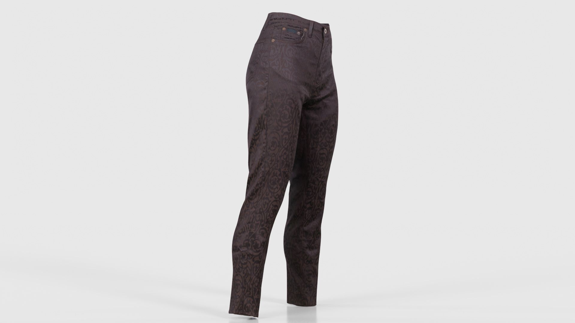Brown Flower Pants Low-poly 3D model_17