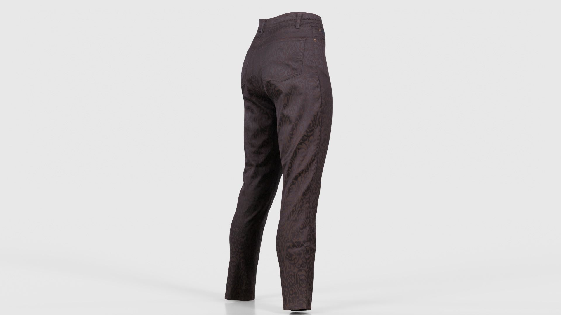 Brown Flower Pants Low-poly 3D model_19