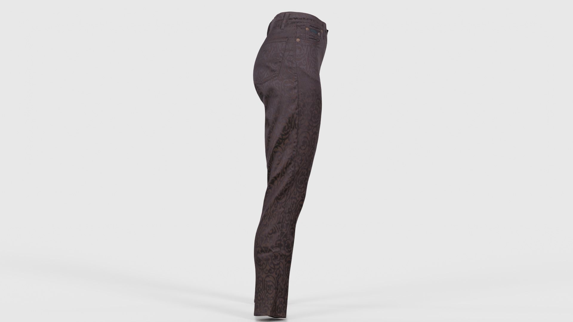 Brown Flower Pants Low-poly 3D model_18