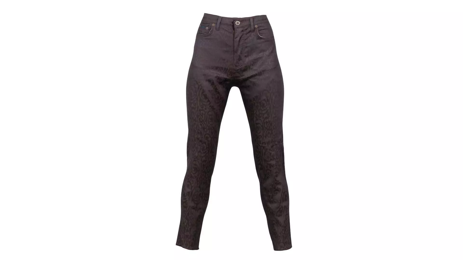 Brown Flower Pants Low-poly 3D model_0