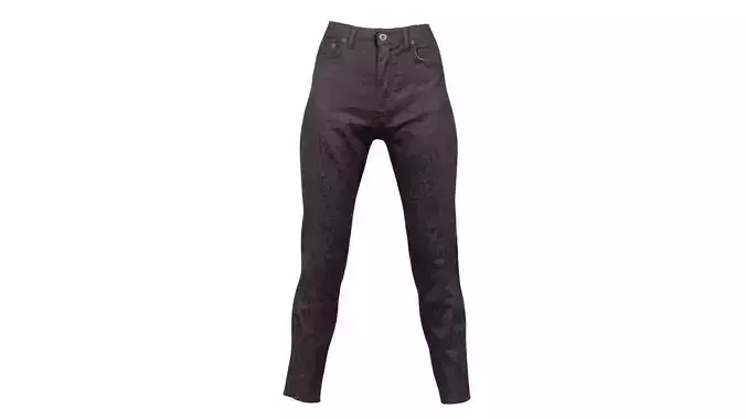 Brown Flower Pants Low-poly 3D model