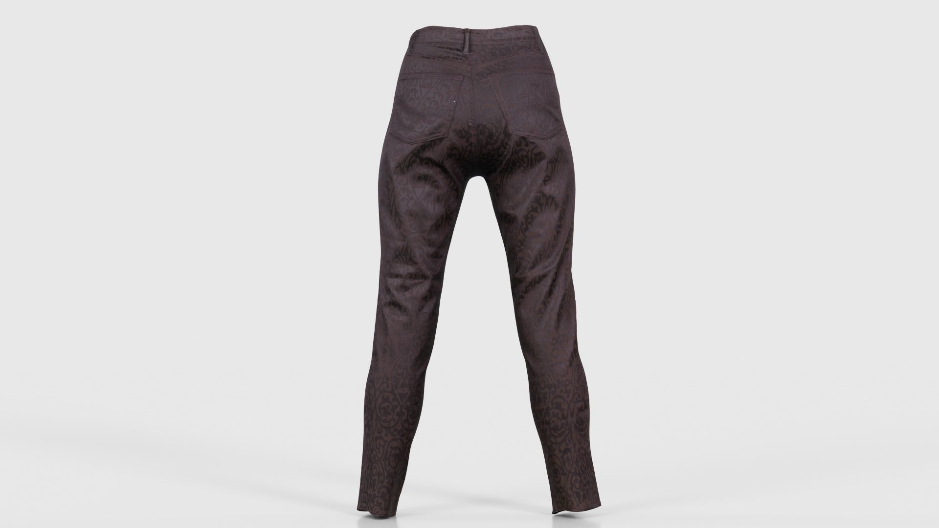 Brown Flower Pants Low-poly 3D model_21