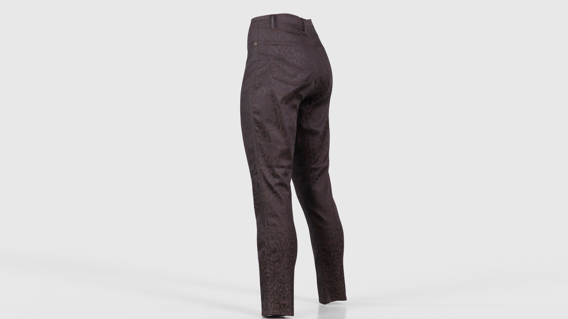 Brown Flower Pants Low-poly 3D model_23