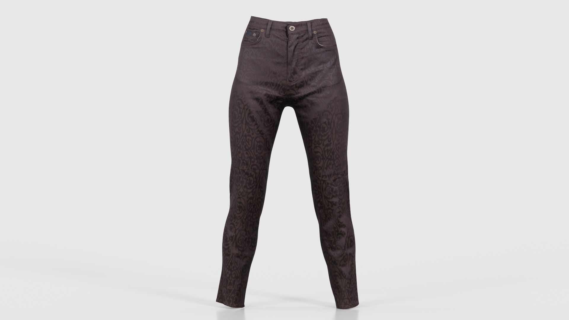 Brown Flower Pants Low-poly 3D model_15