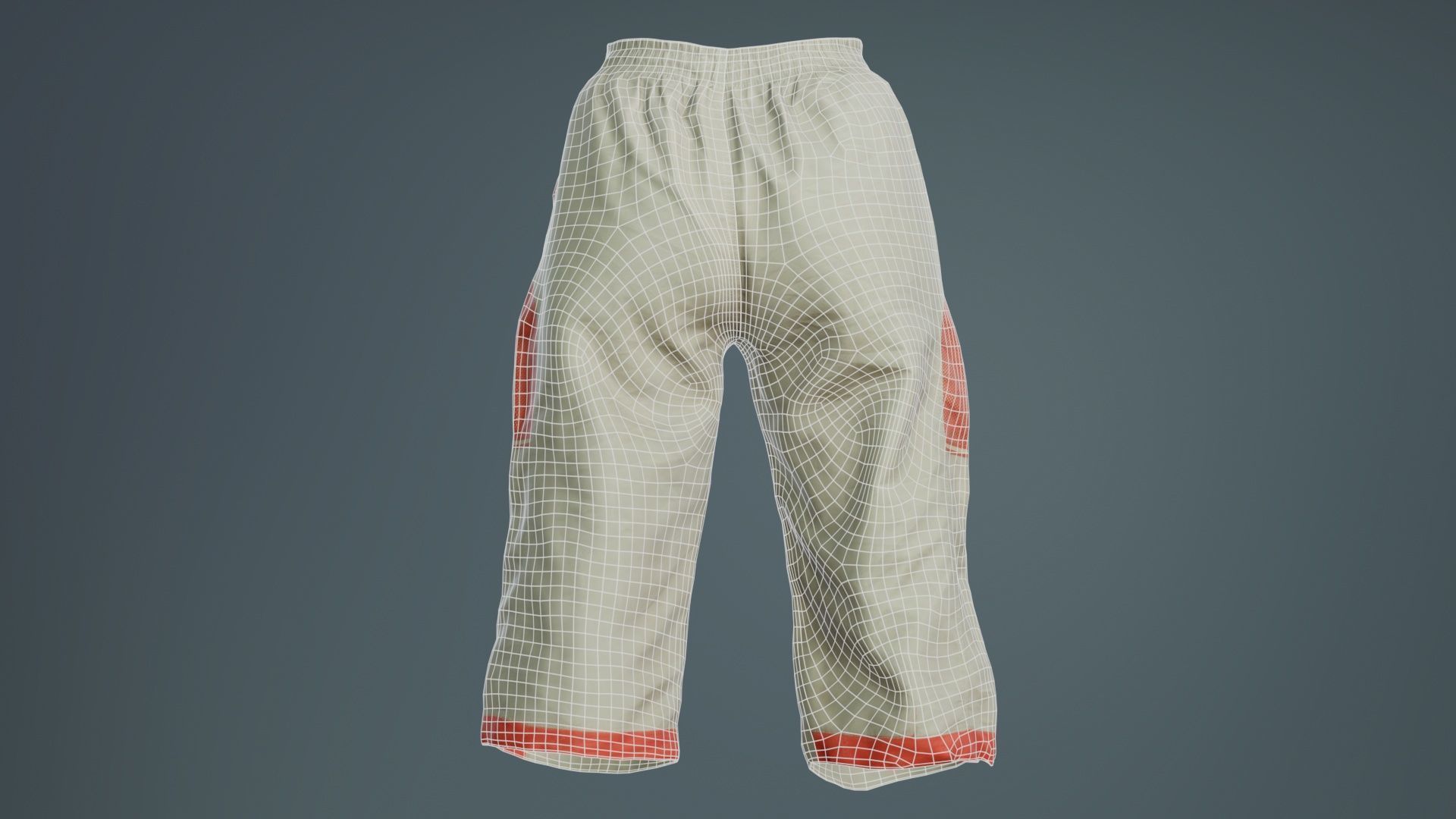 Cargo Pants Low-poly 3D model_10