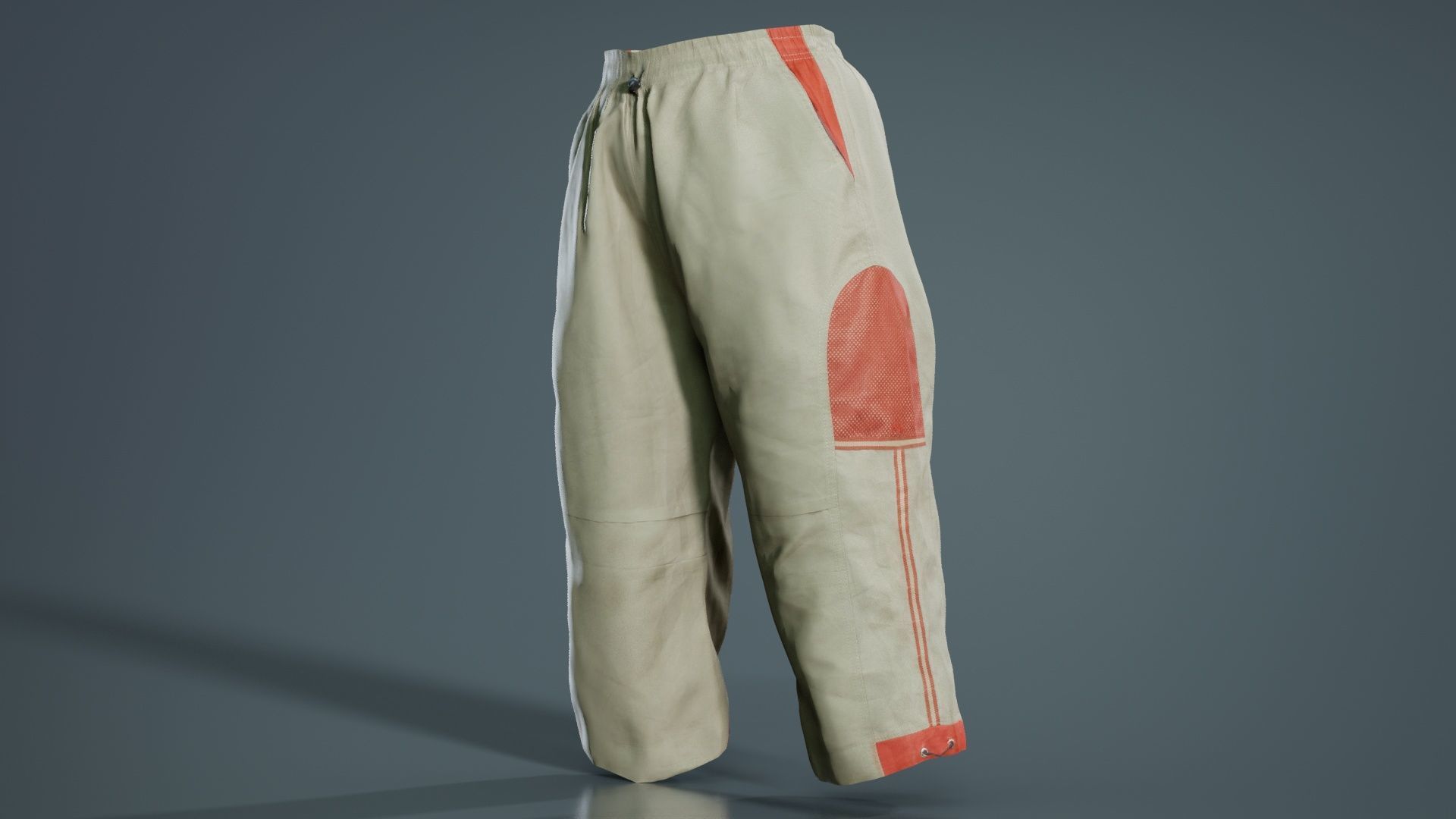 Cargo Pants Low-poly 3D model_4