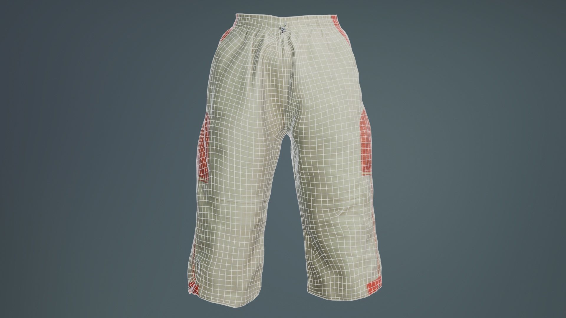 Cargo Pants Low-poly 3D model_9