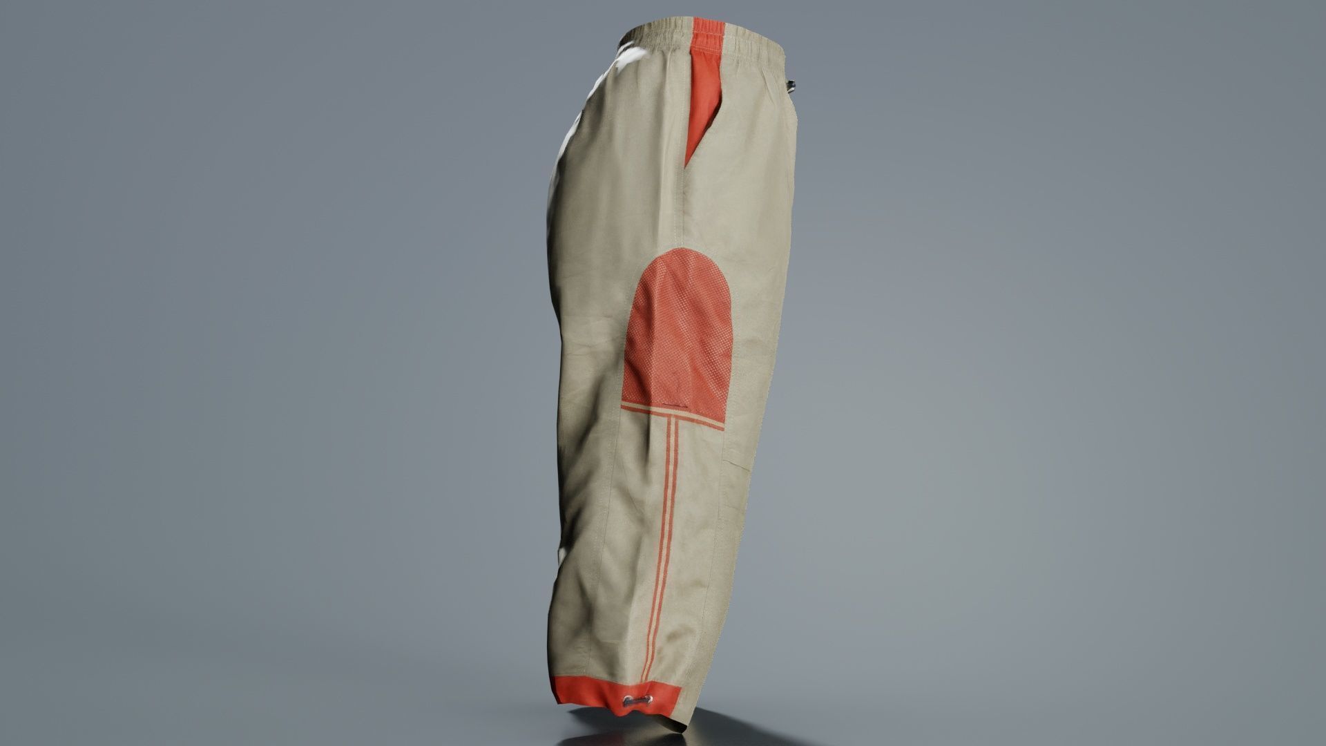 Cargo Pants Low-poly 3D model_3