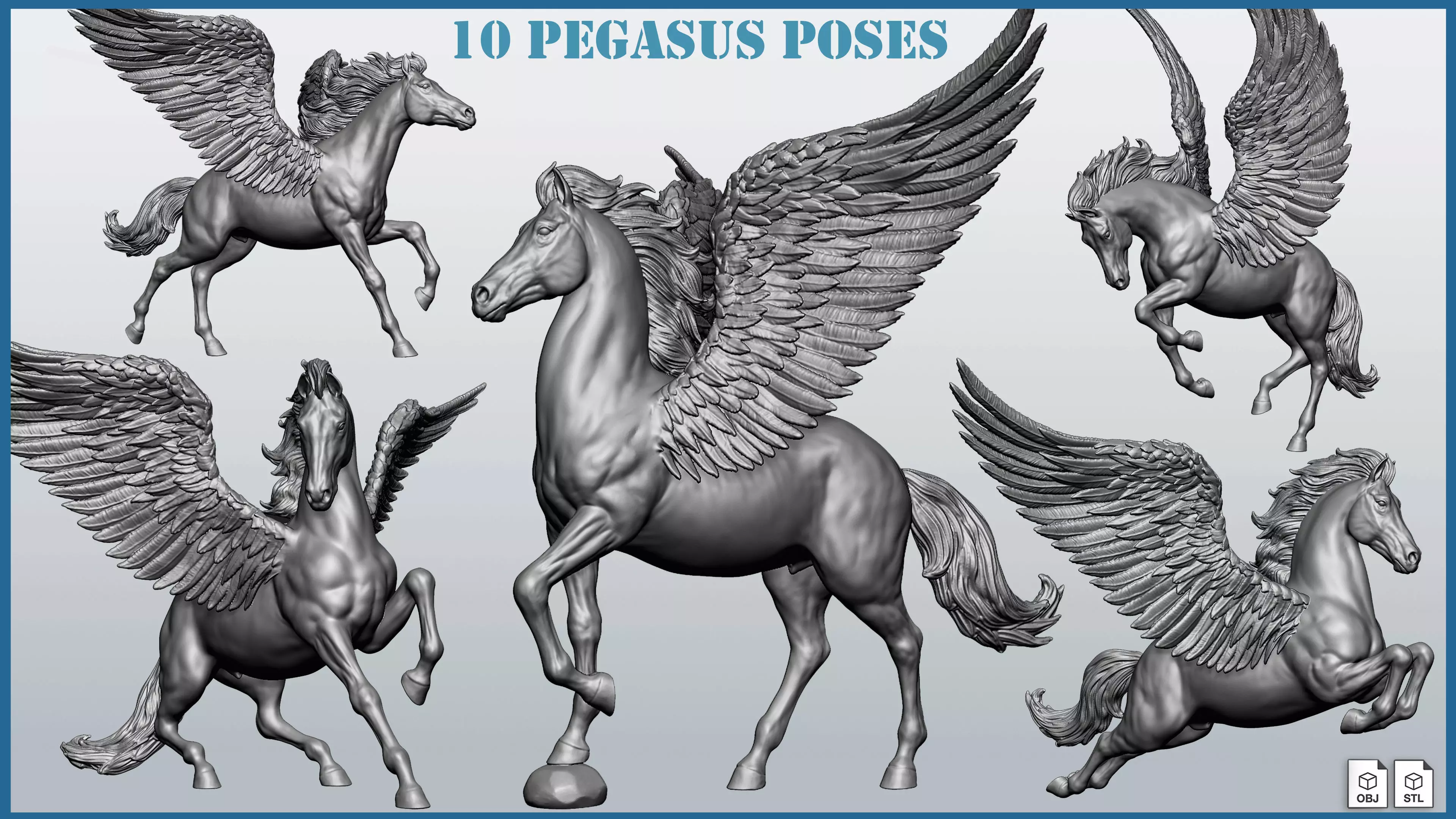 10 PEGASUS poses 3D model