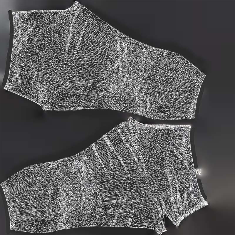 Central Zipper Vinyl Trousers Low-poly 3D model_14