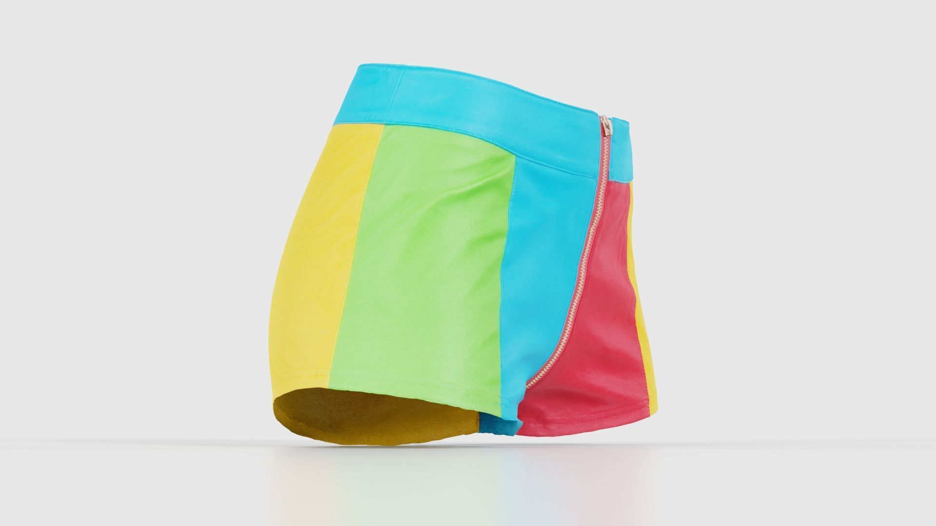 Color Patch Short Low-poly 3D model_17