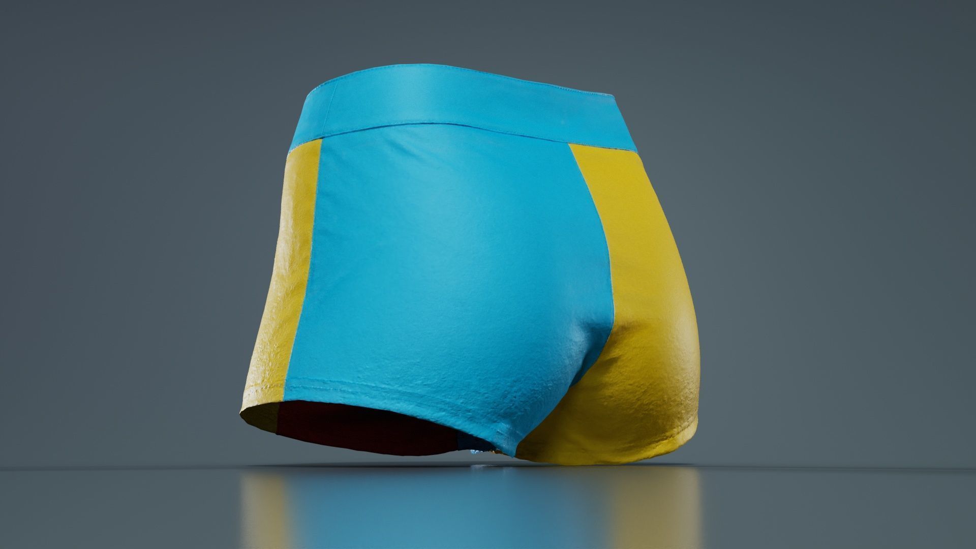 Color Patch Short Low-poly 3D model_4