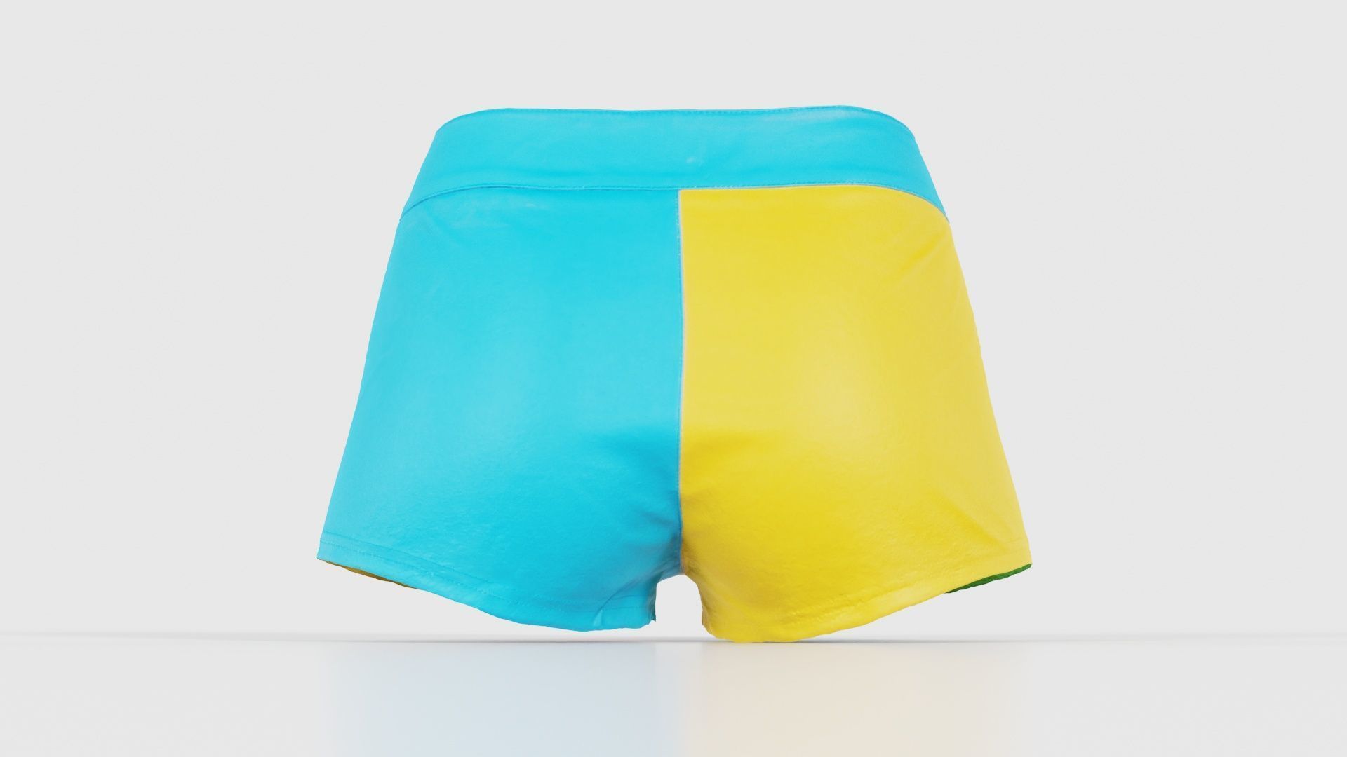 Color Patch Short Low-poly 3D model_21