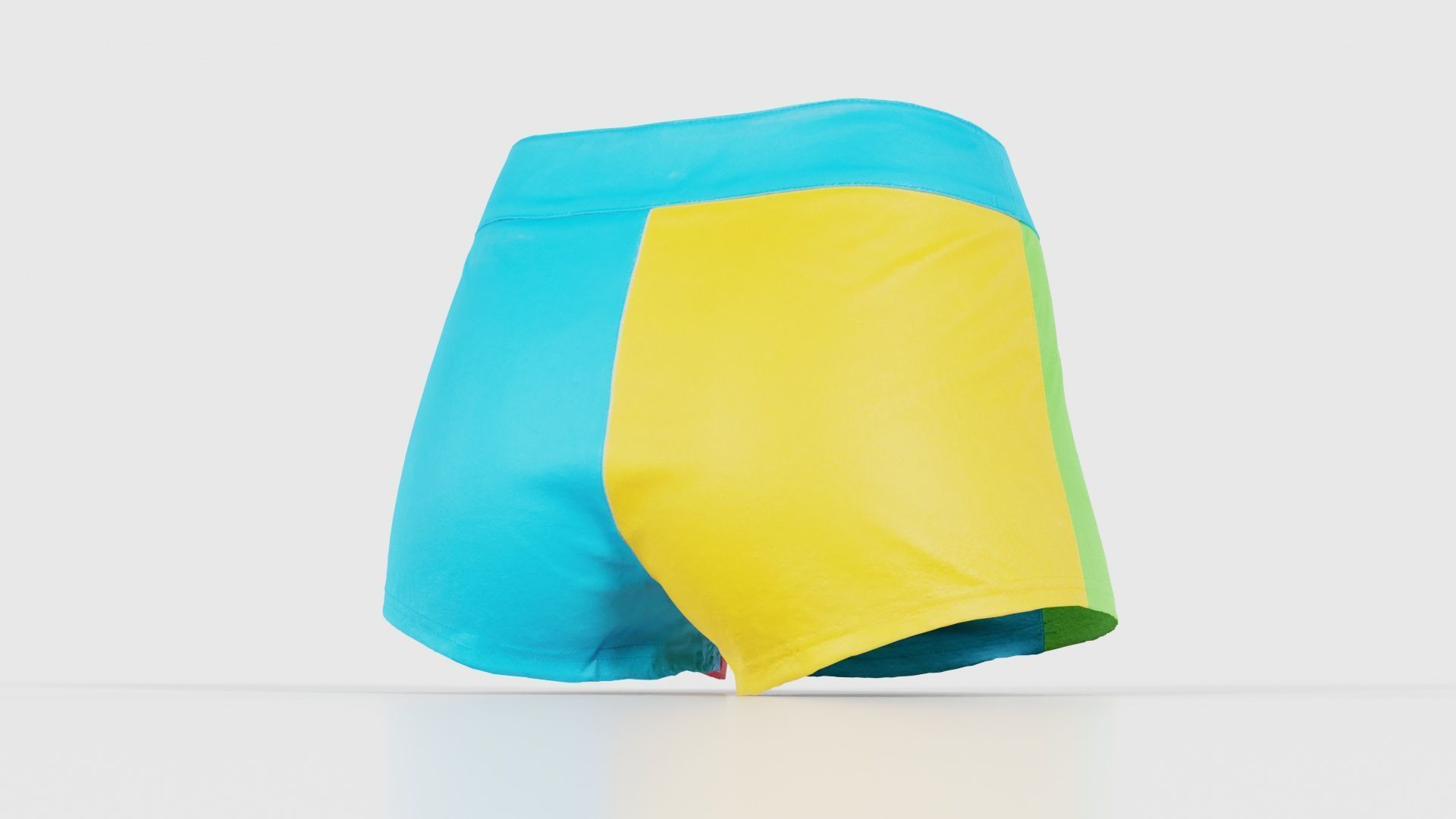 Color Patch Short Low-poly 3D model_20