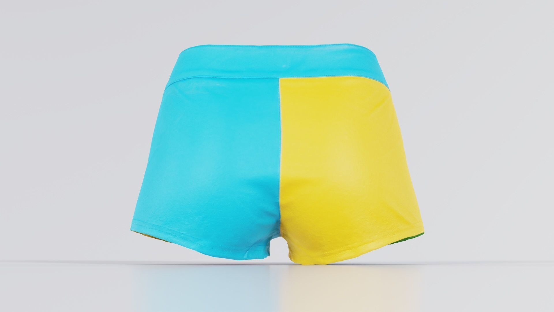 Color Patch Short Low-poly 3D model_2