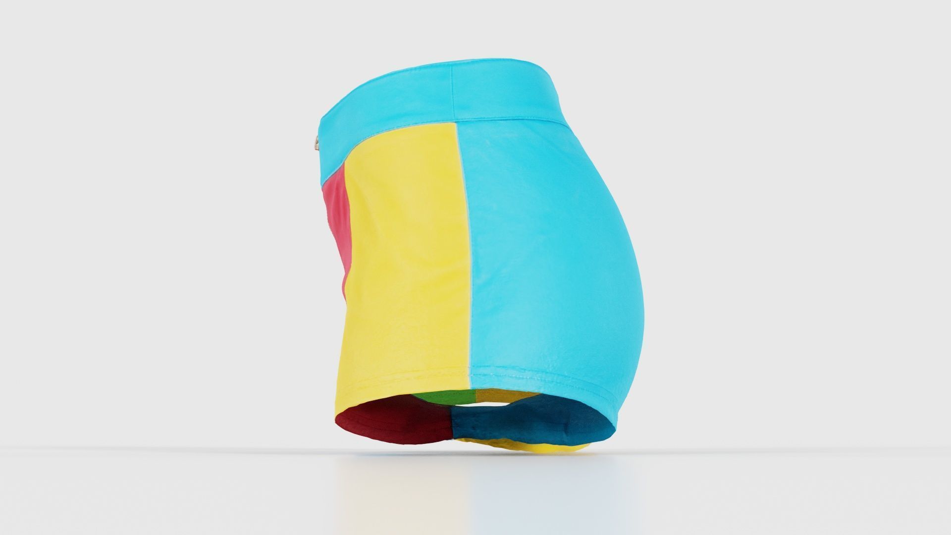 Color Patch Short Low-poly 3D model_24