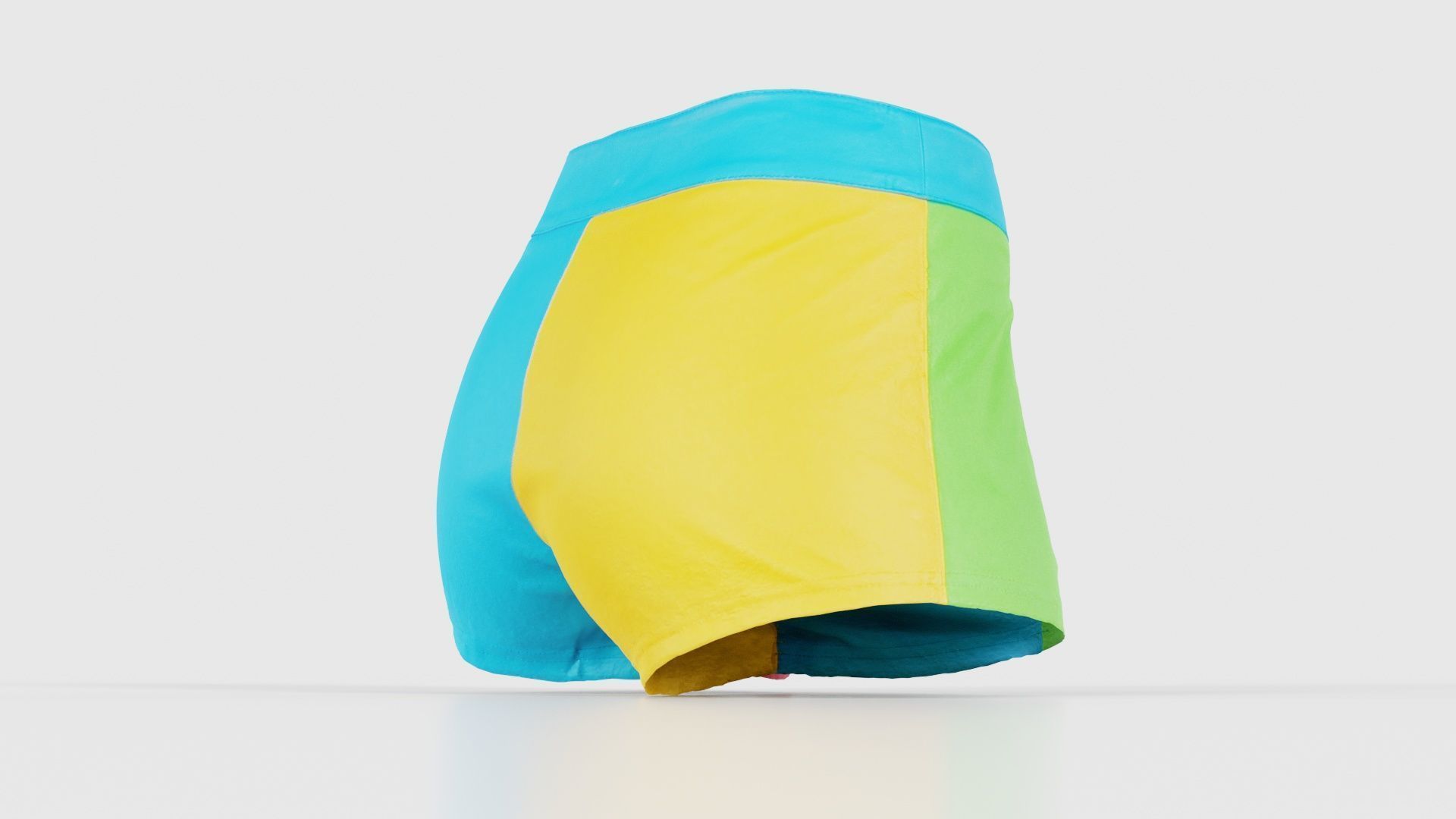 Color Patch Short Low-poly 3D model_19