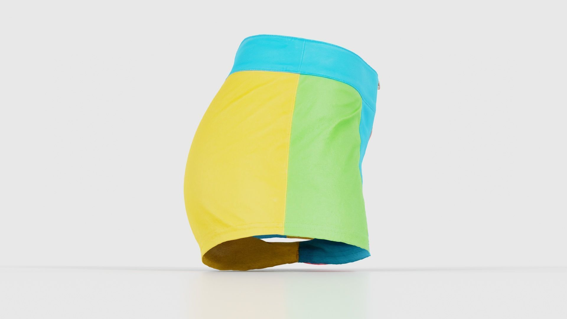 Color Patch Short Low-poly 3D model_18