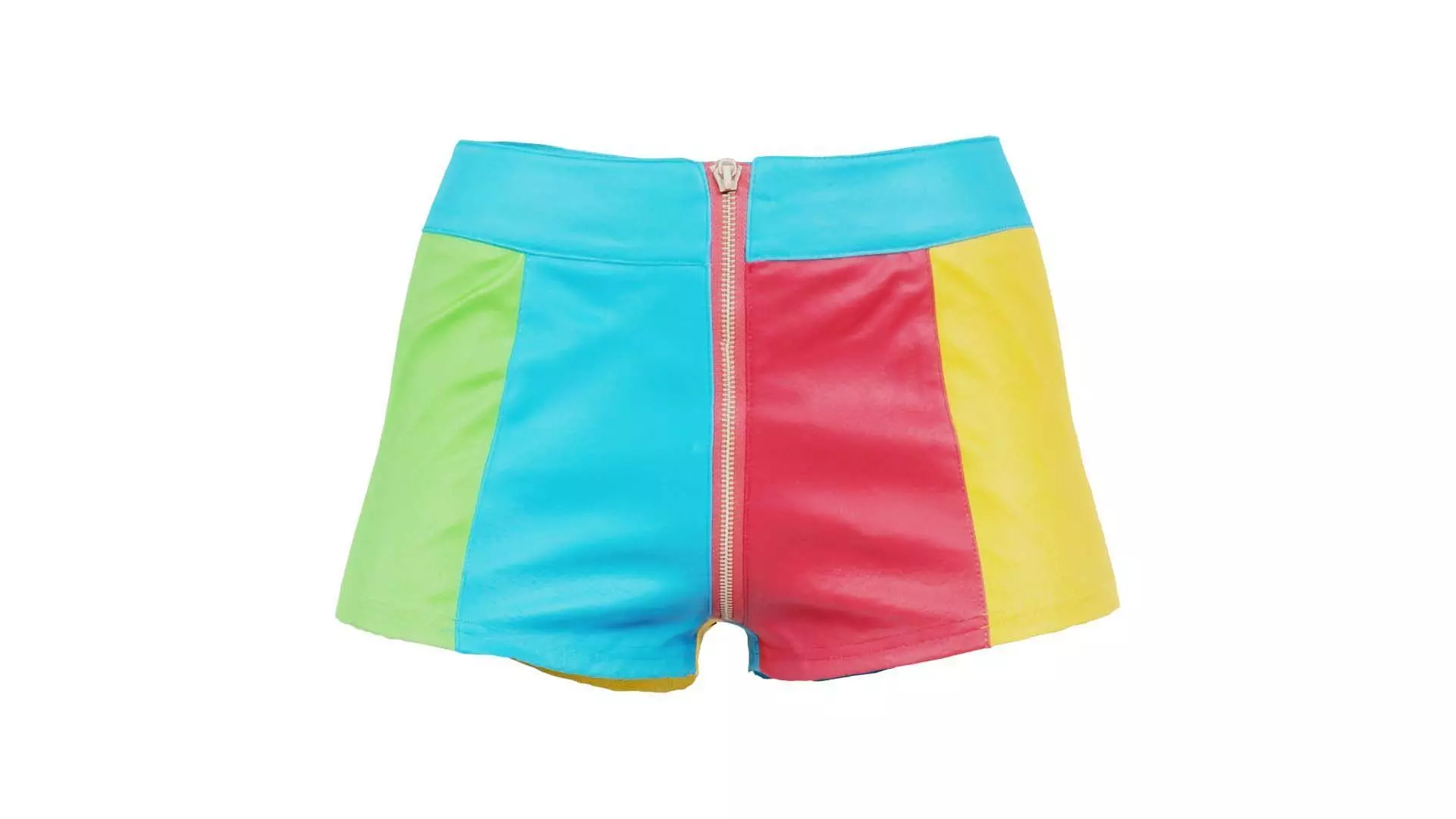 Color Patch Short Low-poly 3D model_0