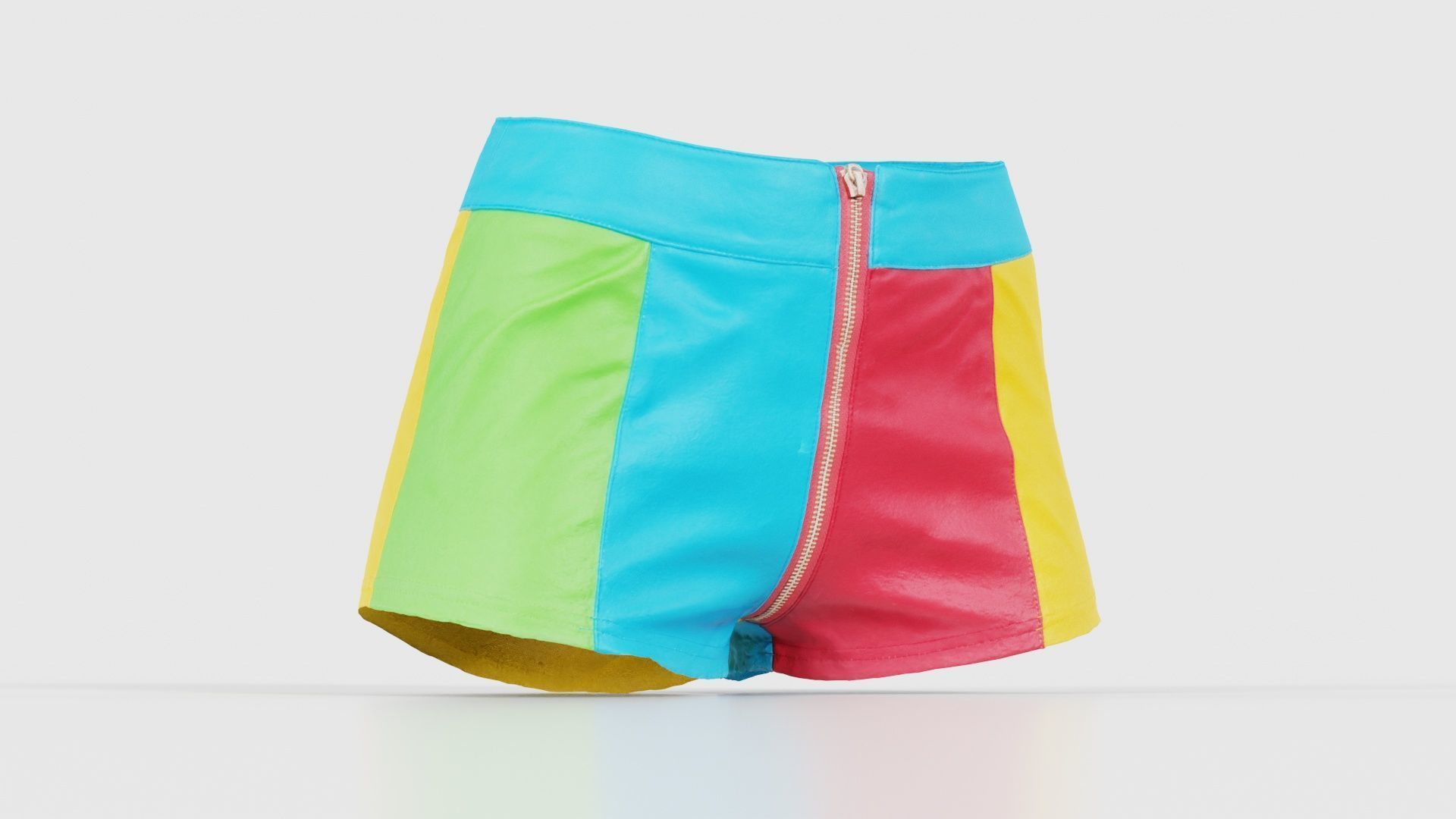 Color Patch Short Low-poly 3D model_16
