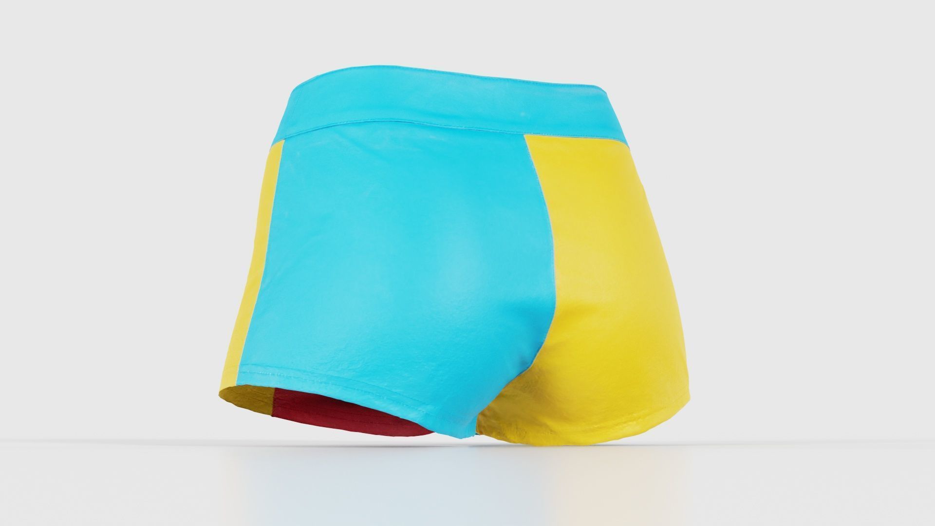 Color Patch Short Low-poly 3D model_22