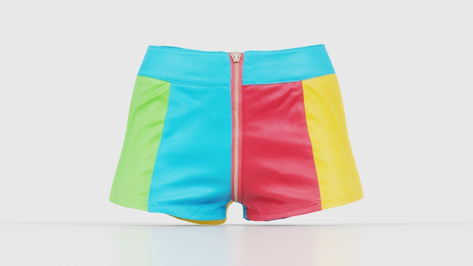 Color Patch Short Low-poly 3D model_15